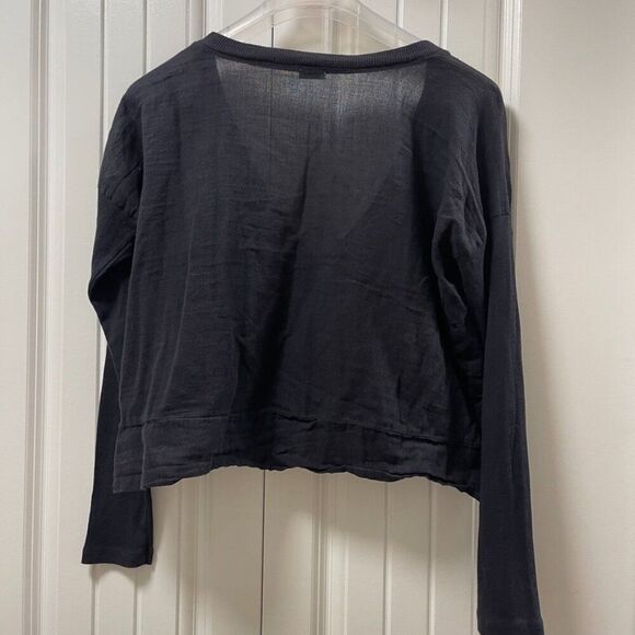 Splendid Sheer Cropped Cardigan Black - Small - Picture 2 of 5